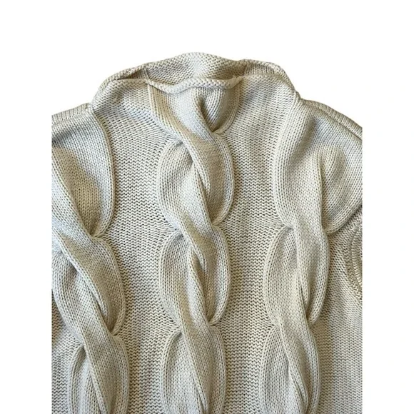 Vintage Eileen Fisher chunky cable knit sweater crafted from 100% merino wMedium
